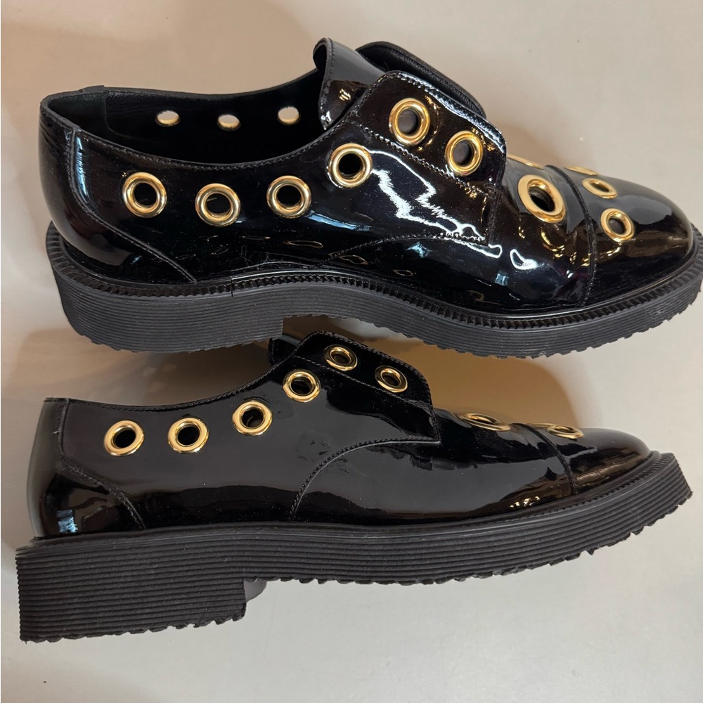 Giuseppe Zanotti Patent Loafers | Size 8.5 | Gold Detail | Authentic - Picture 5 of 17